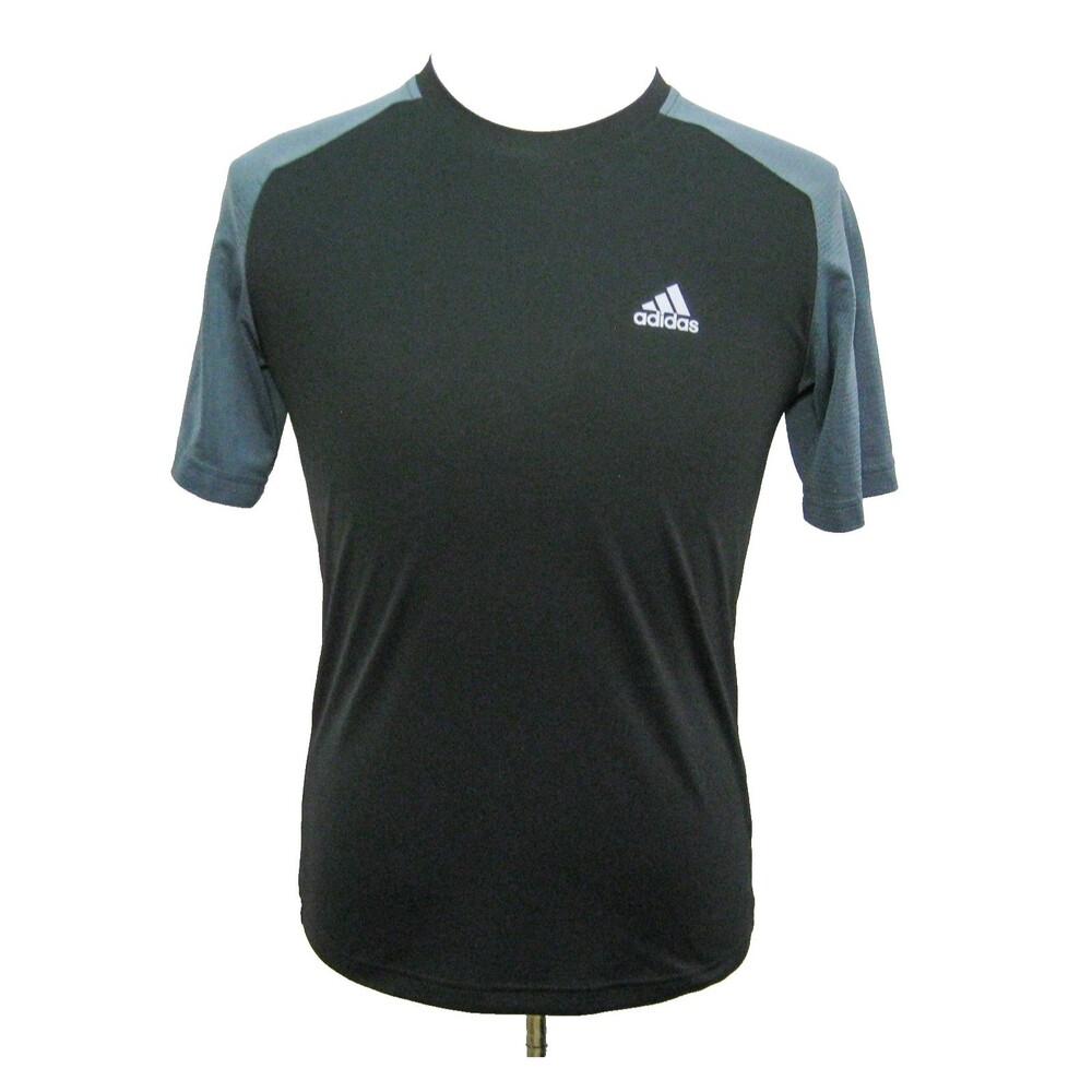 ADIDAS Men's (Size Small) Black Short Sleeve Logo Athletic Climalite T-Shirt